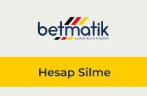 Betmatik Hesap Silme