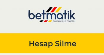 Betmatik Hesap Silme
